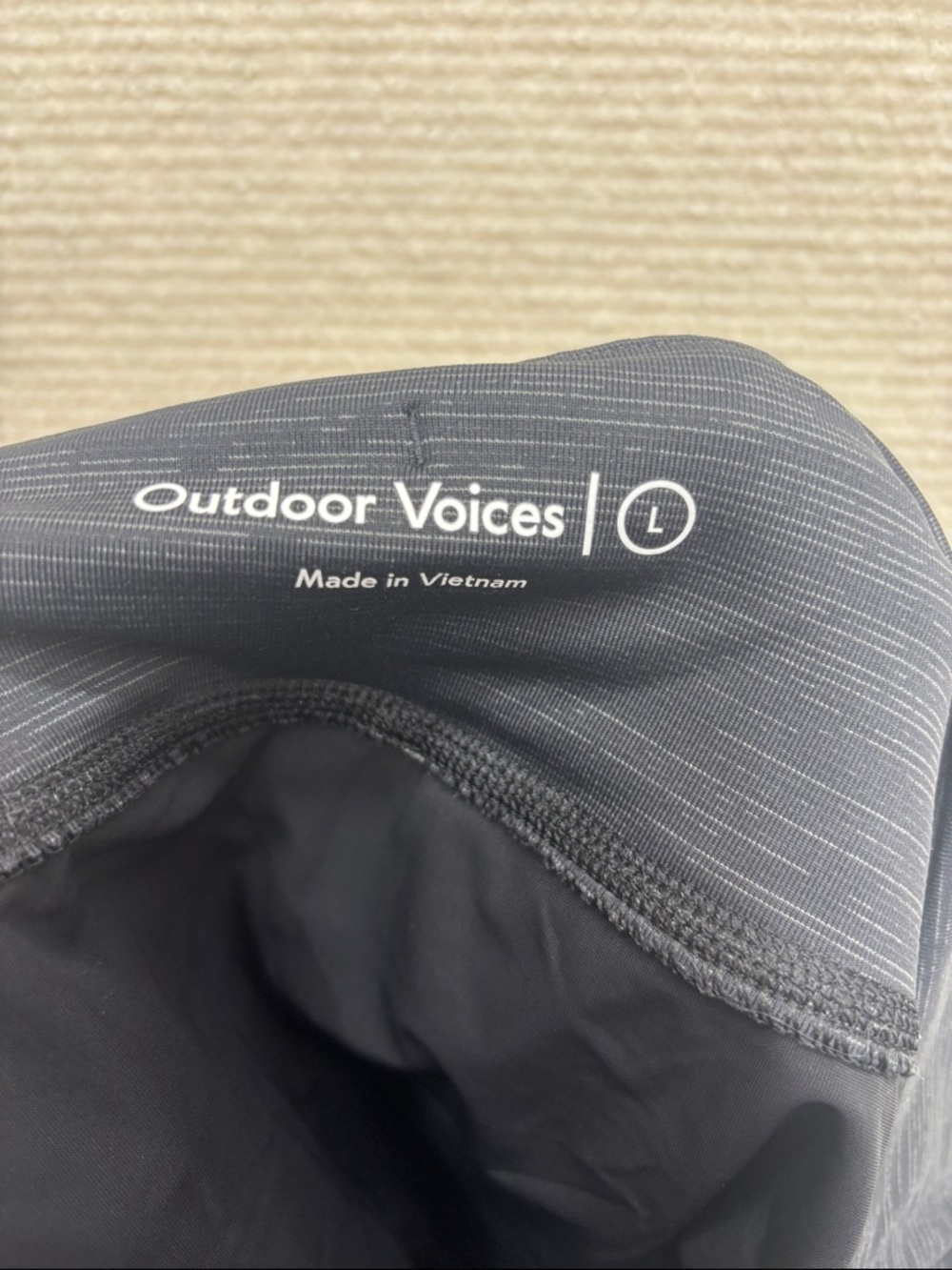 Outdoor Voices | large Women’s Black Athletic Shorts with Inner Liner - Picture 5 of 6
